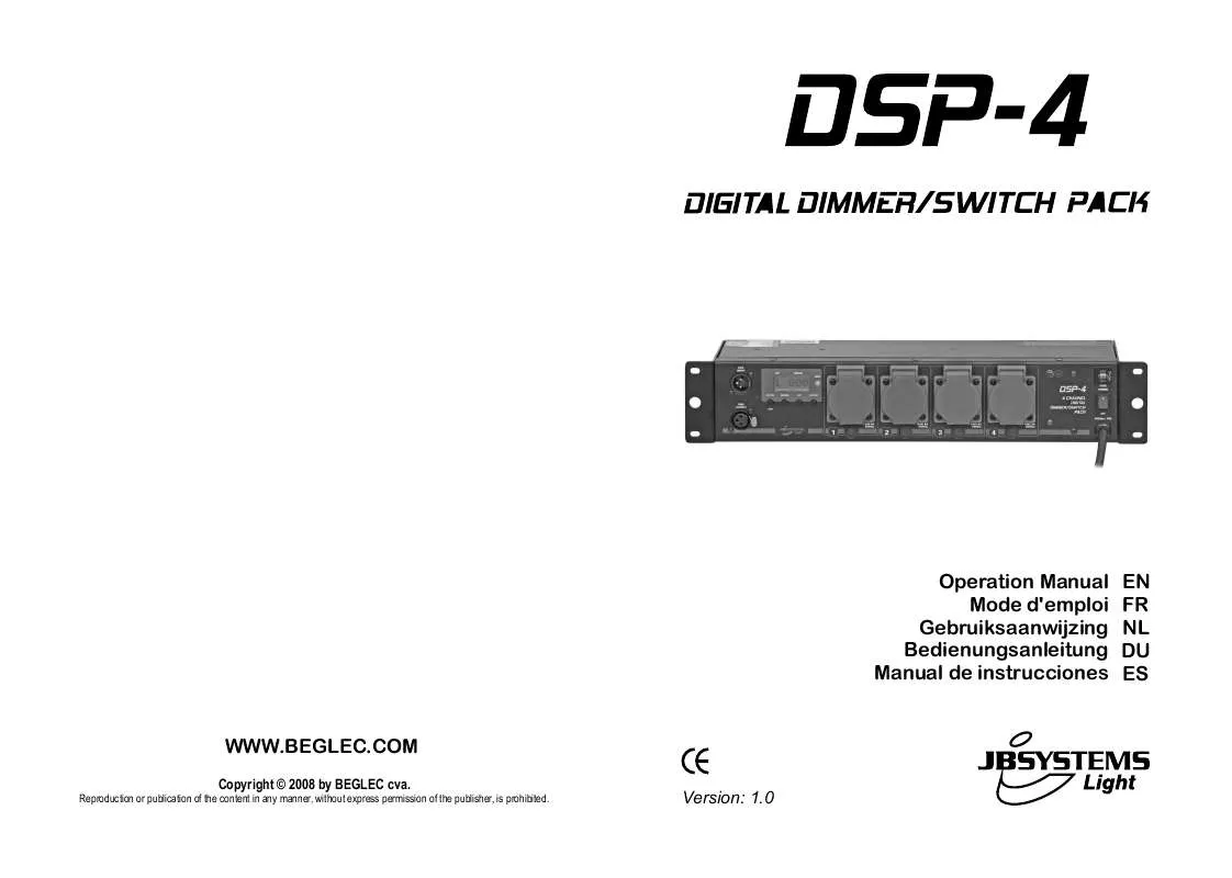 Mode d'emploi BEGLEC DSP-4