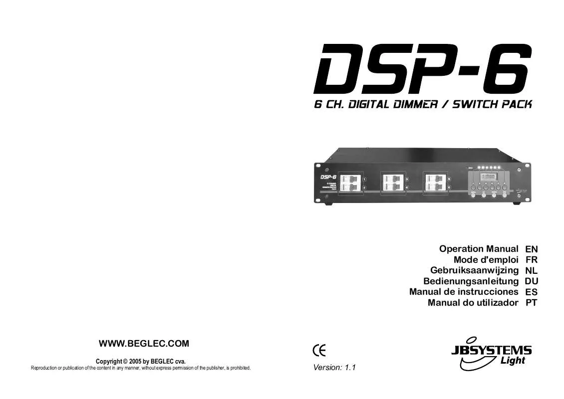 Mode d'emploi BEGLEC DSP-6