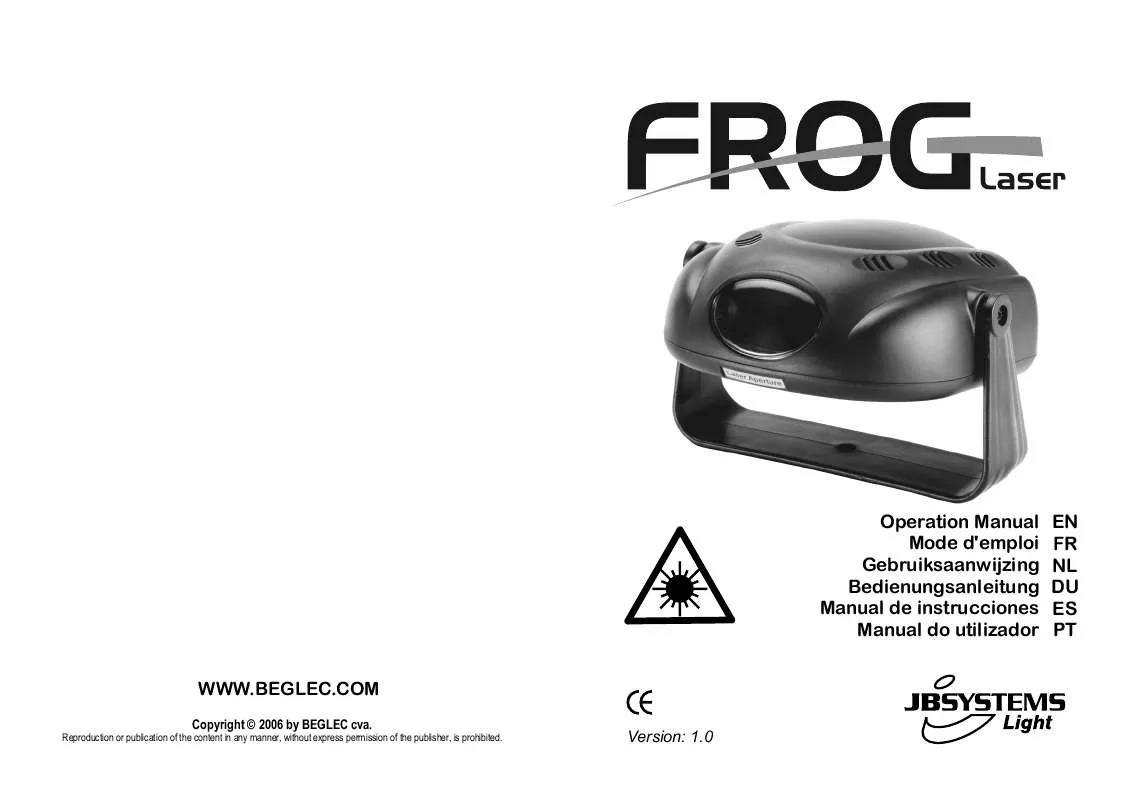 Mode d'emploi BEGLEC FROG LASER