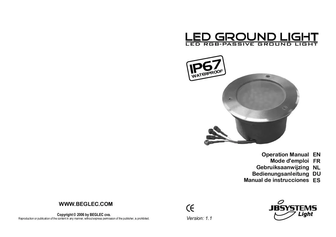 Mode d'emploi BEGLEC LED GROUND LIGHT