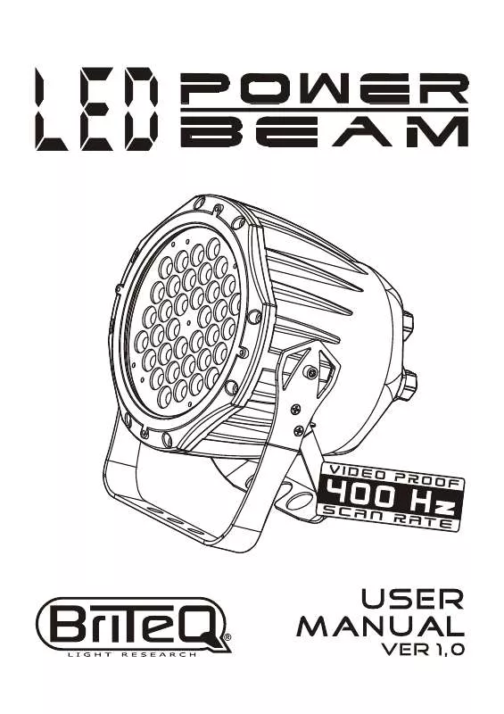 Mode d'emploi BEGLEC LED POWER BEAM