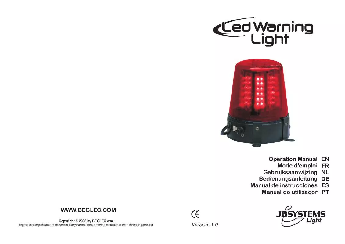 Mode d'emploi BEGLEC LED WARNING LIGHT