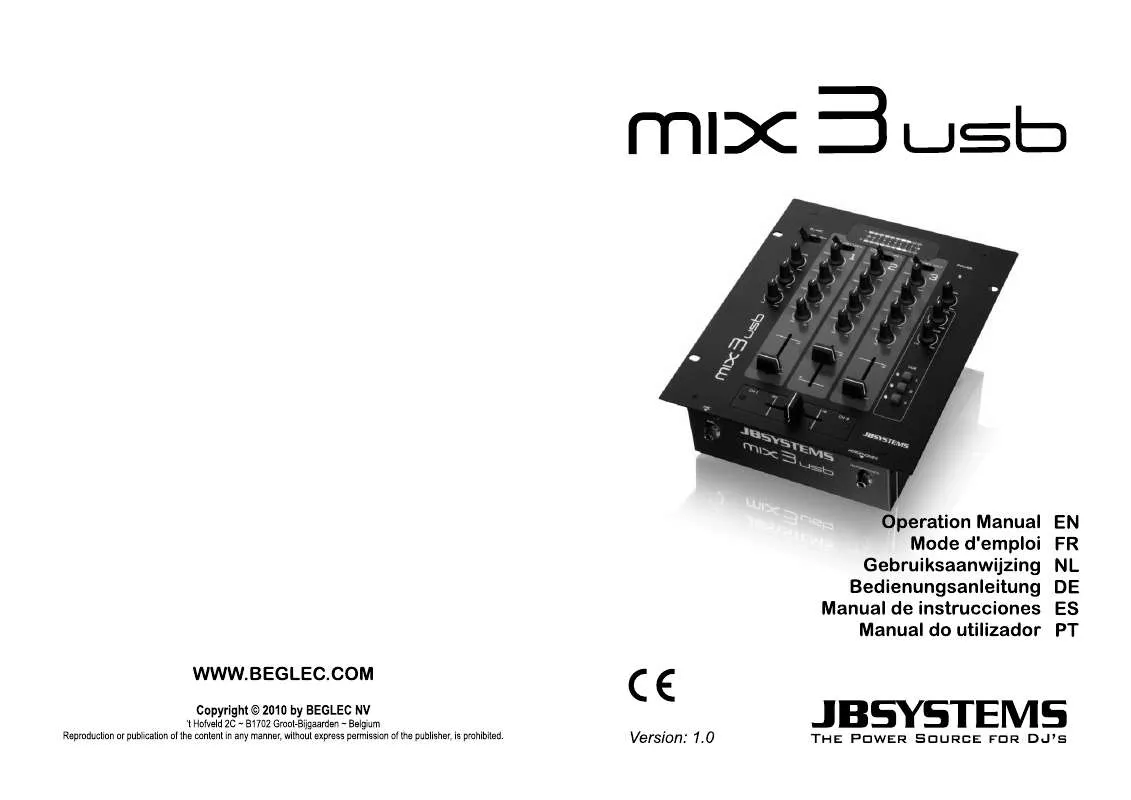 Mode d'emploi BEGLEC MIX 3 USB