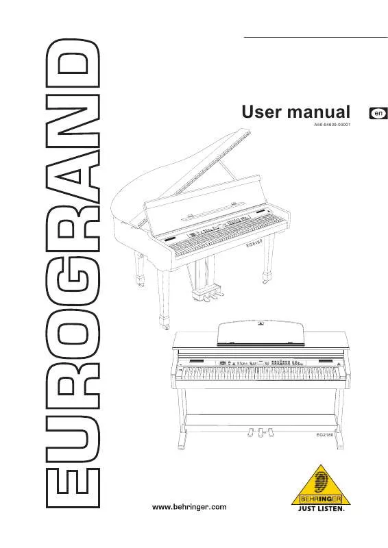 Mode d'emploi BEHRINGER EUROGRAND