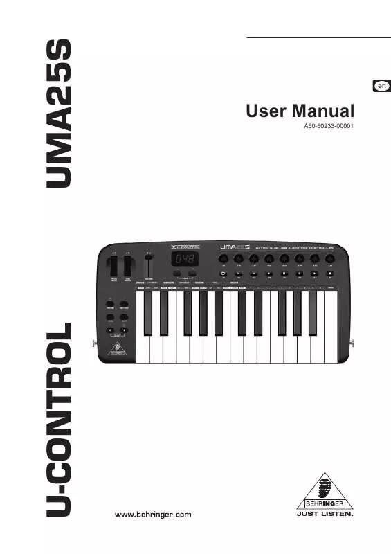 Mode d'emploi BEHRINGER UMA25S