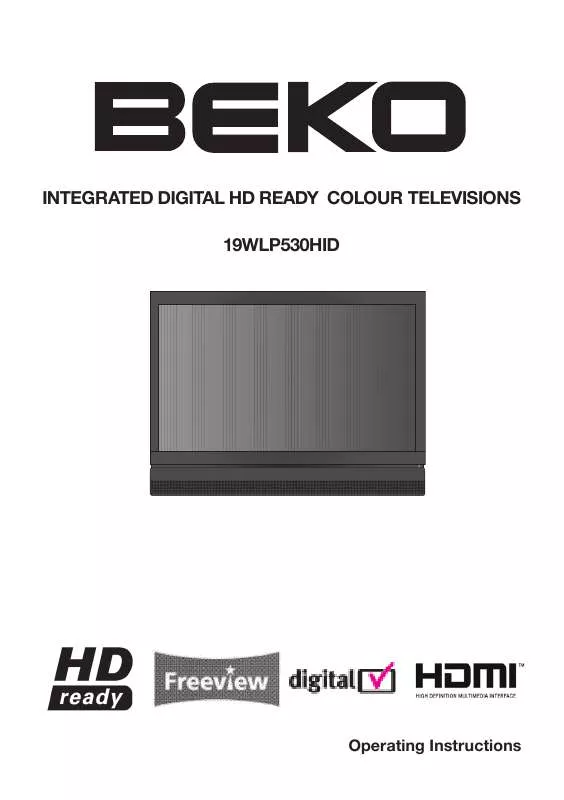 Mode d'emploi BEKO 19WLP530HID