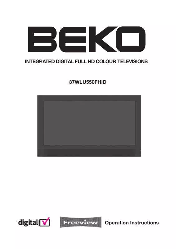 Mode d'emploi BEKO 37WLU550FHID