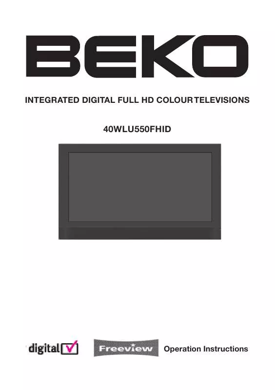 Mode d'emploi BEKO 42WLU550FHID