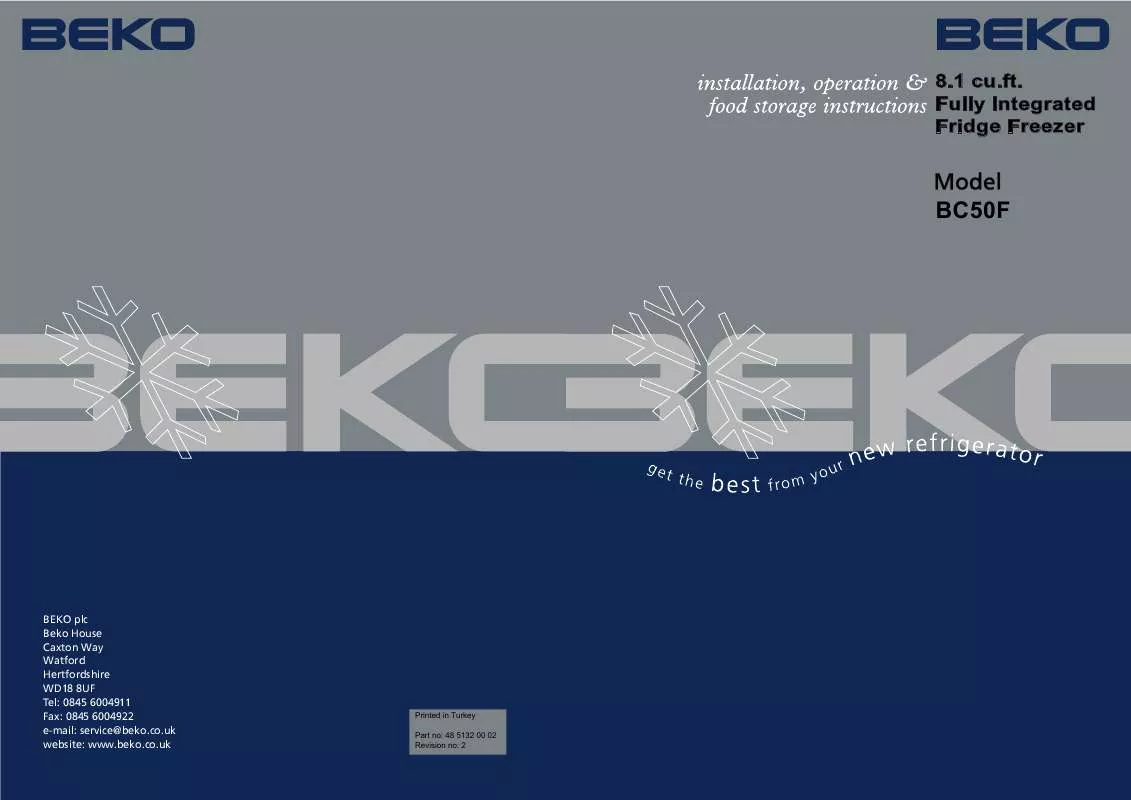 Mode d'emploi BEKO BC501