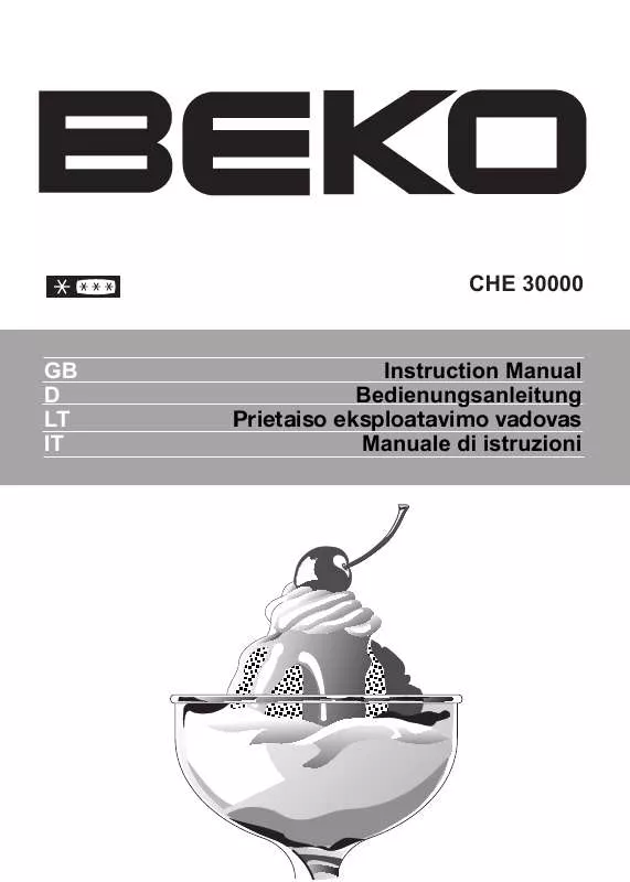 Mode d'emploi BEKO CHE 30000