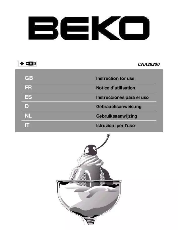 Mode d'emploi BEKO CNA 28200