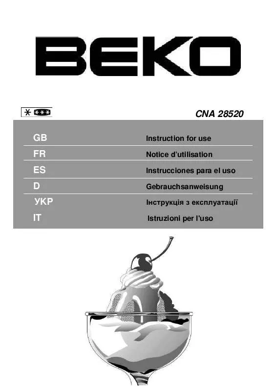 Mode d'emploi BEKO CNA 28520