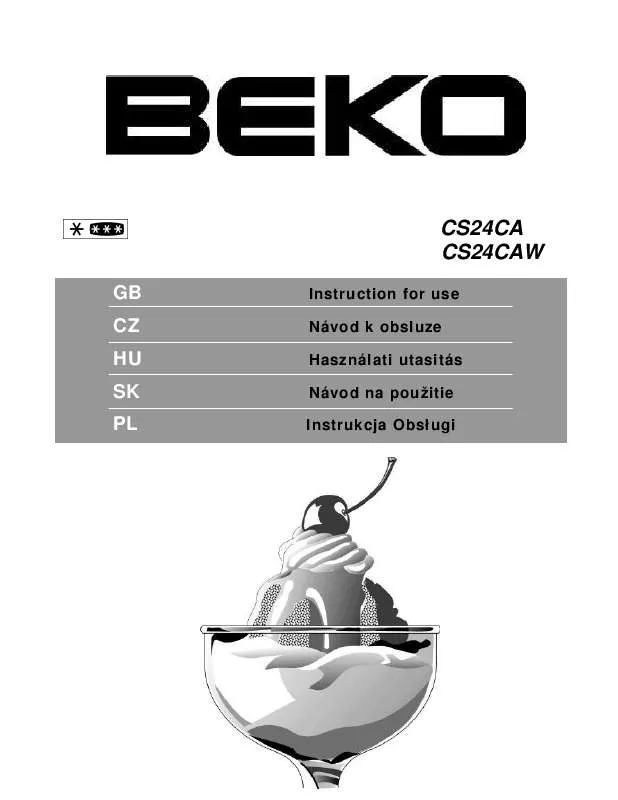 Mode d'emploi BEKO CS 24CA