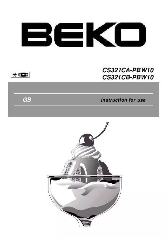 Mode d'emploi BEKO CS 321CB-PBW10