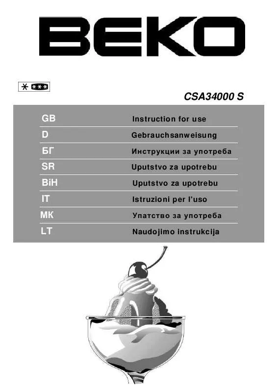 Mode d'emploi BEKO CSA34000S