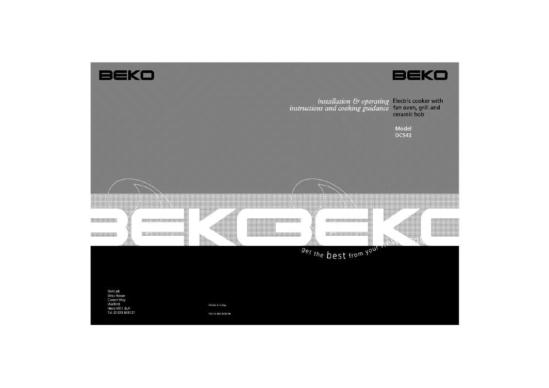 Mode d'emploi BEKO DC543