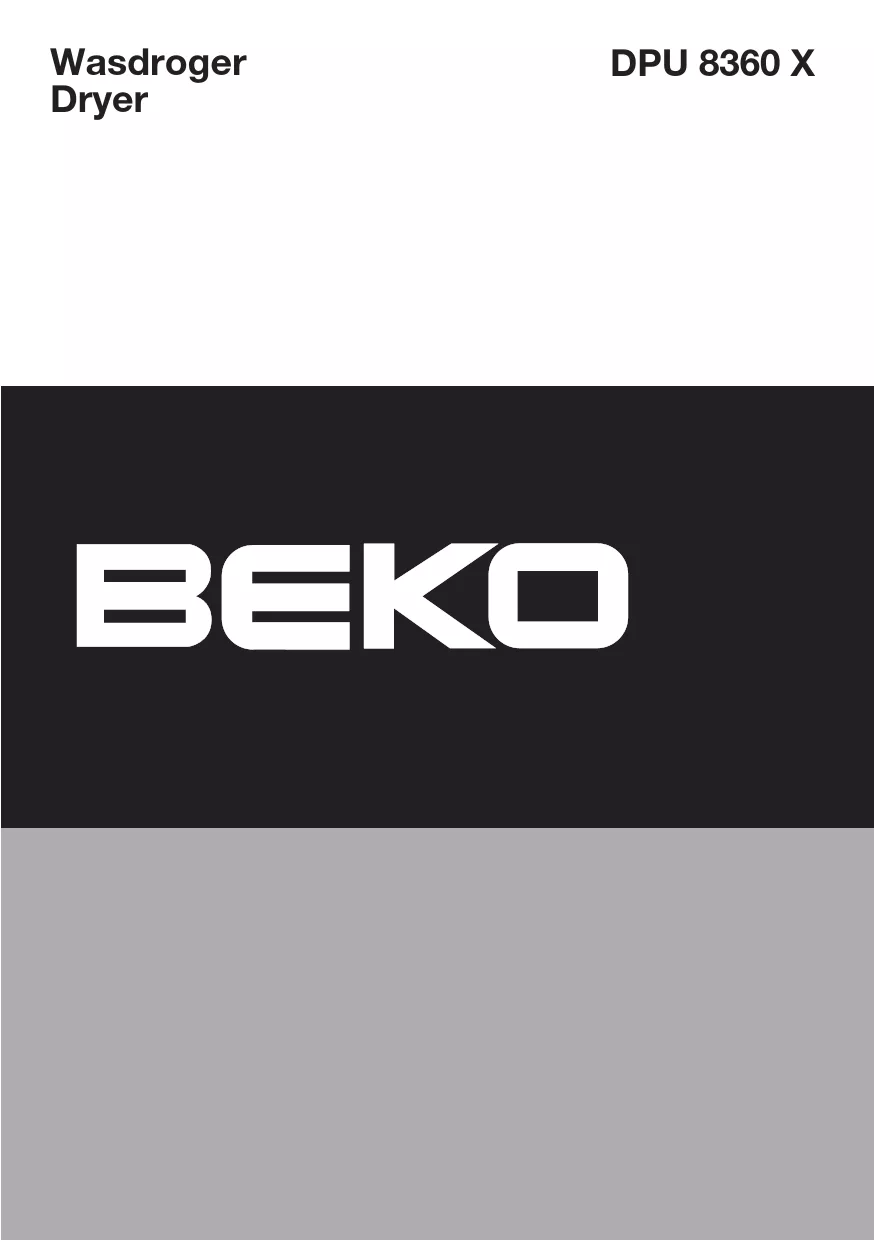Mode d'emploi BEKO DPU8360X