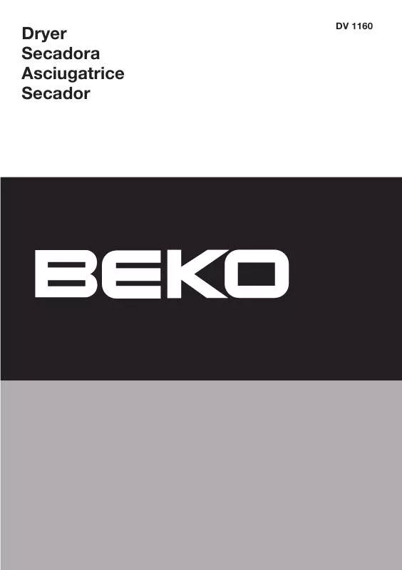 Mode d'emploi BEKO DV 1160