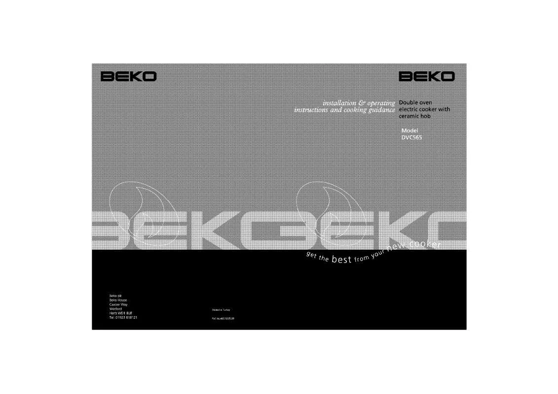 Mode d'emploi BEKO DVC565