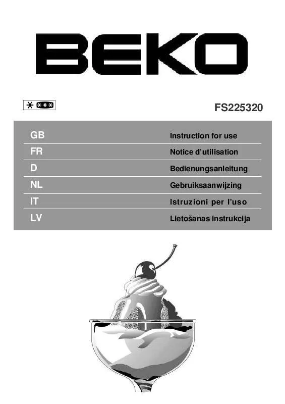 Mode d'emploi BEKO FS225320
