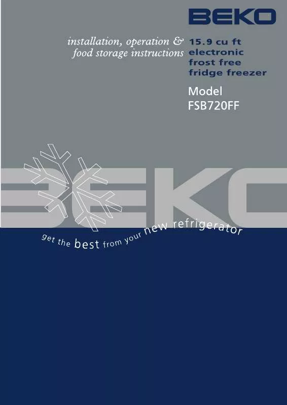Mode d'emploi BEKO FSB720FF