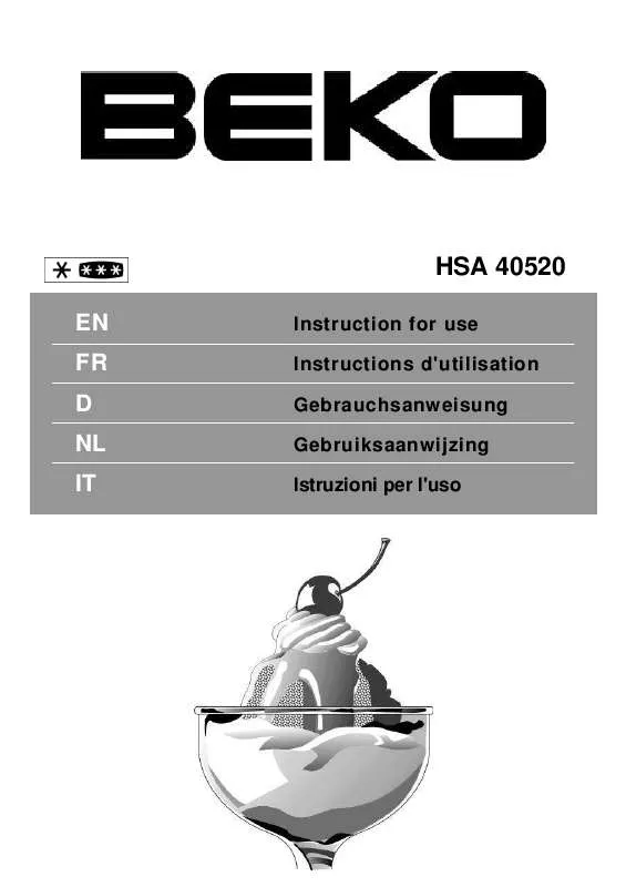 Mode d'emploi BEKO HSA40520