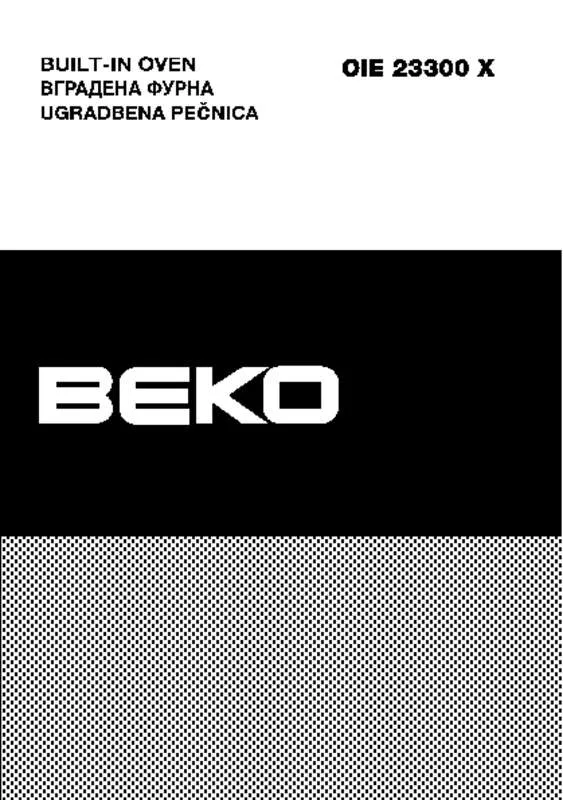 Mode d'emploi BEKO OIC23300X