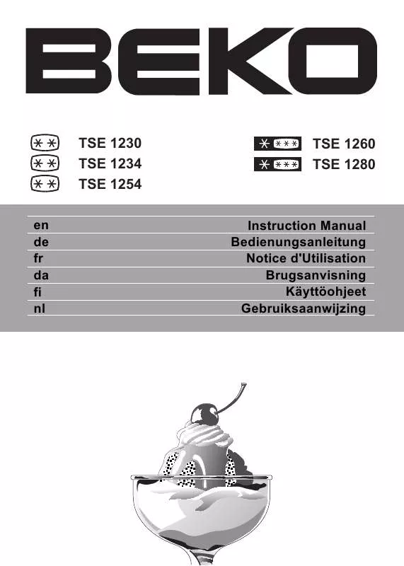 Mode d'emploi BEKO TSE 1234