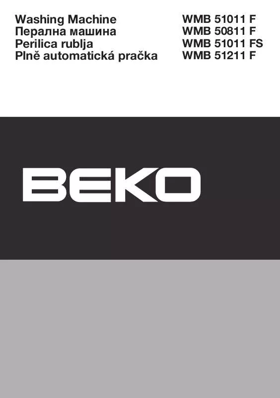 Mode d'emploi BEKO WMB 50811 F