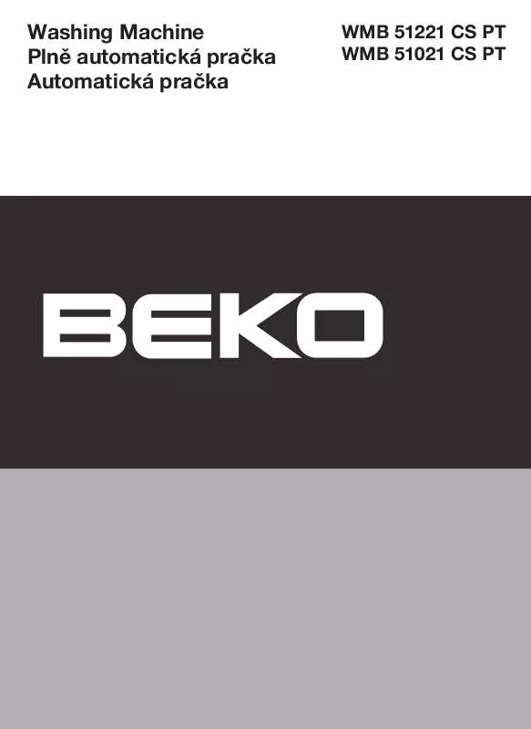 Mode d'emploi BEKO WMB 51021 CS PT