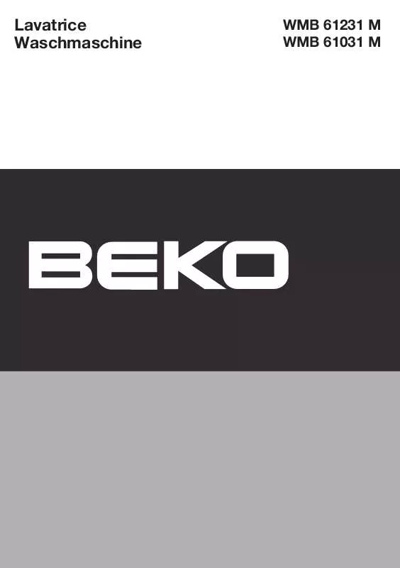 Mode d'emploi BEKO WMB 61031 M