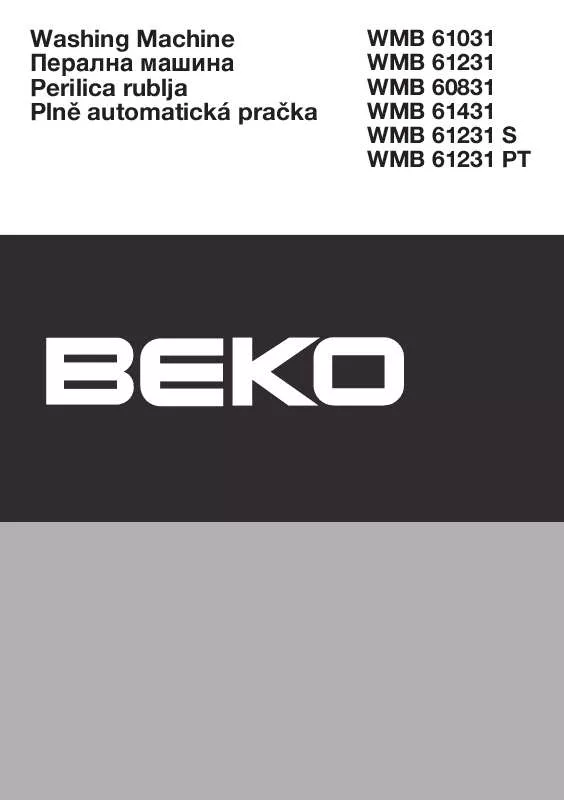 Mode d'emploi BEKO WMB 61031