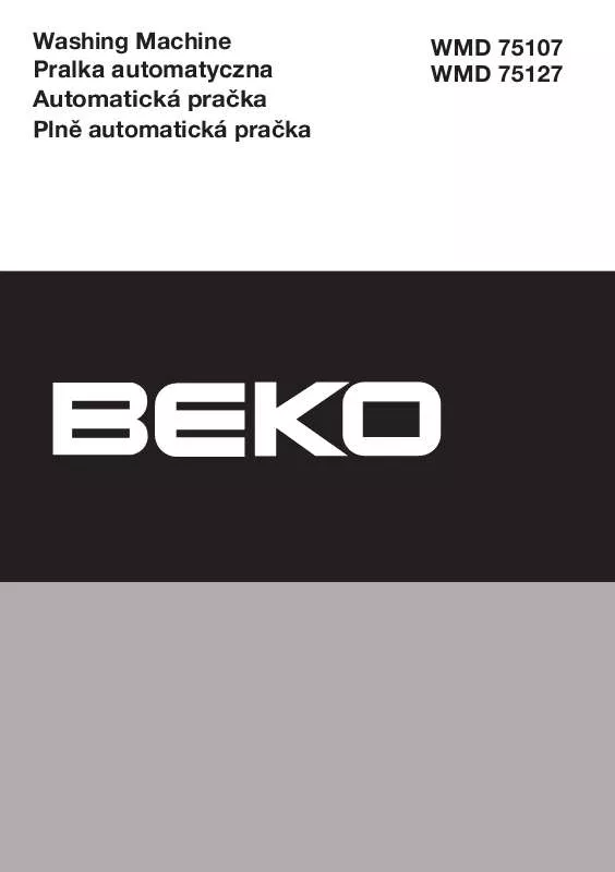 Mode d'emploi BEKO WMD 75107