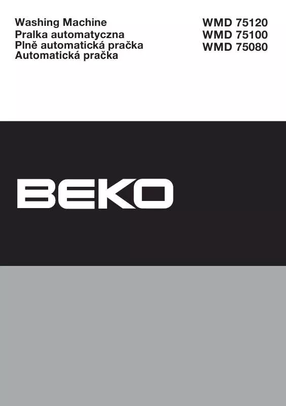 Mode d'emploi BEKO WMD 75120