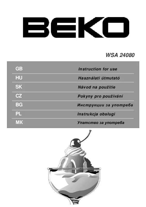 Mode d'emploi BEKO WSA 24000