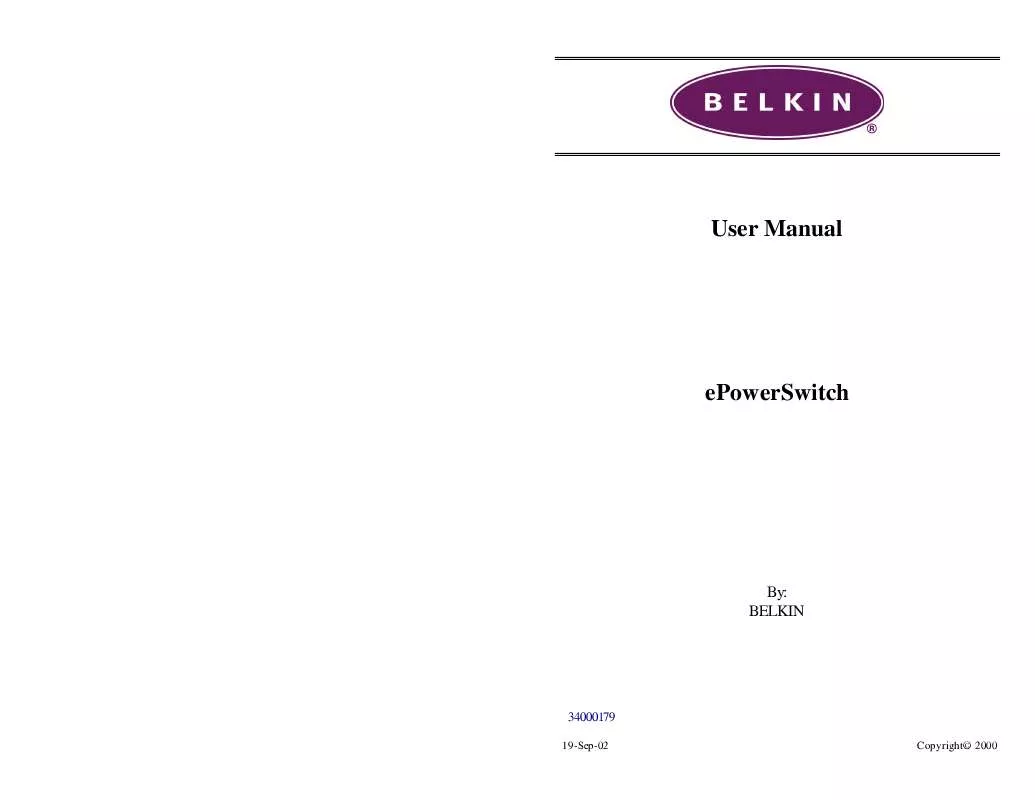 Mode d'emploi BELKIN F1D001