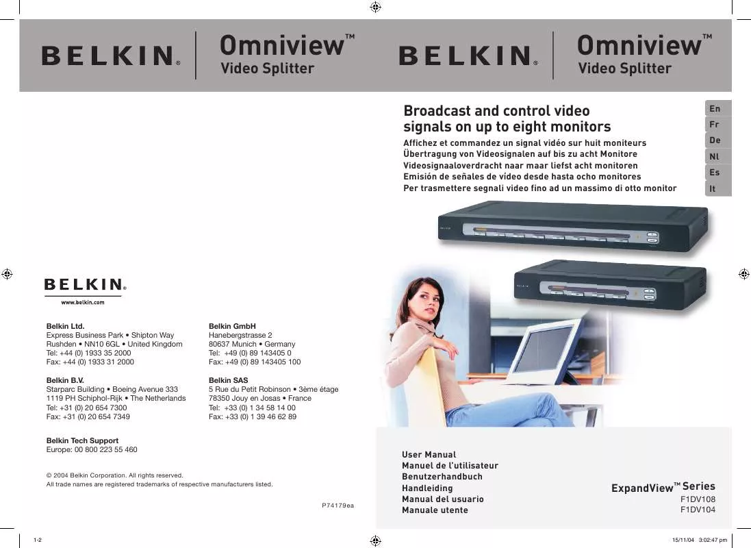 Mode d'emploi BELKIN F1DV10X