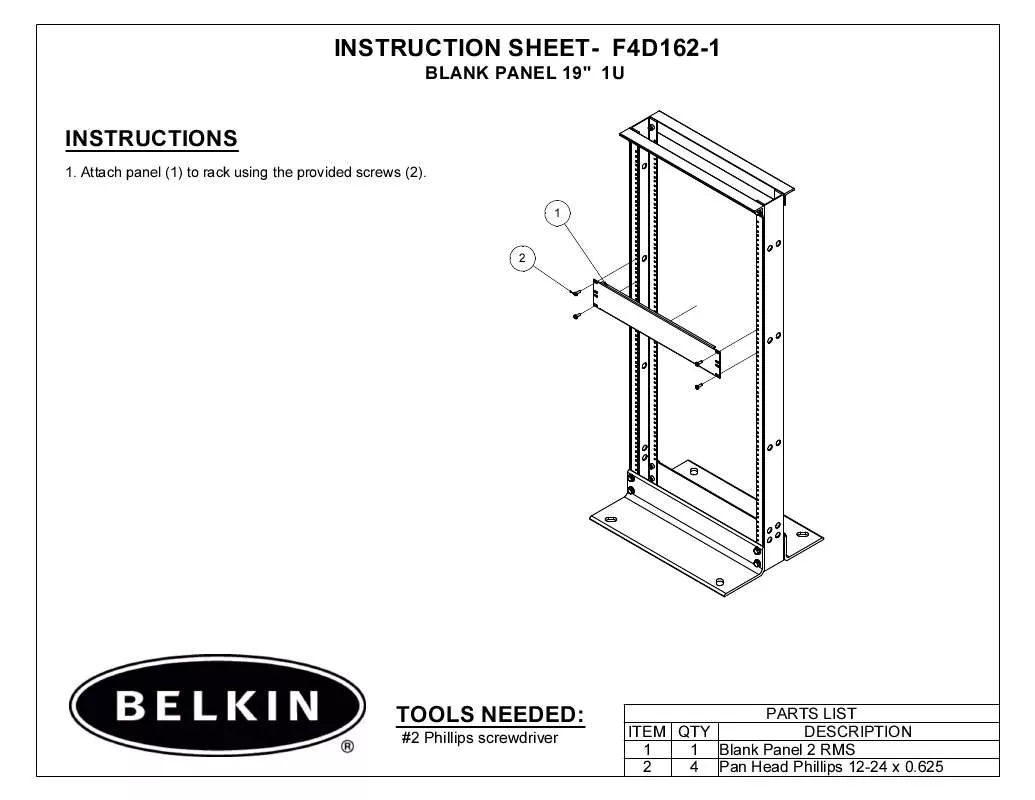 Mode d'emploi BELKIN F4D162-1