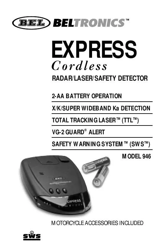 Mode d'emploi BELTRONICS 946