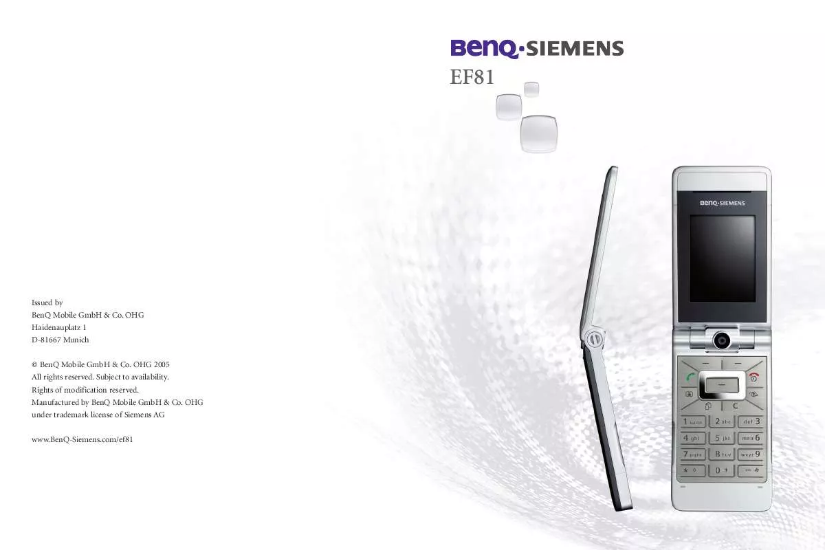 Mode d'emploi BENQ-SIEMENS EF81