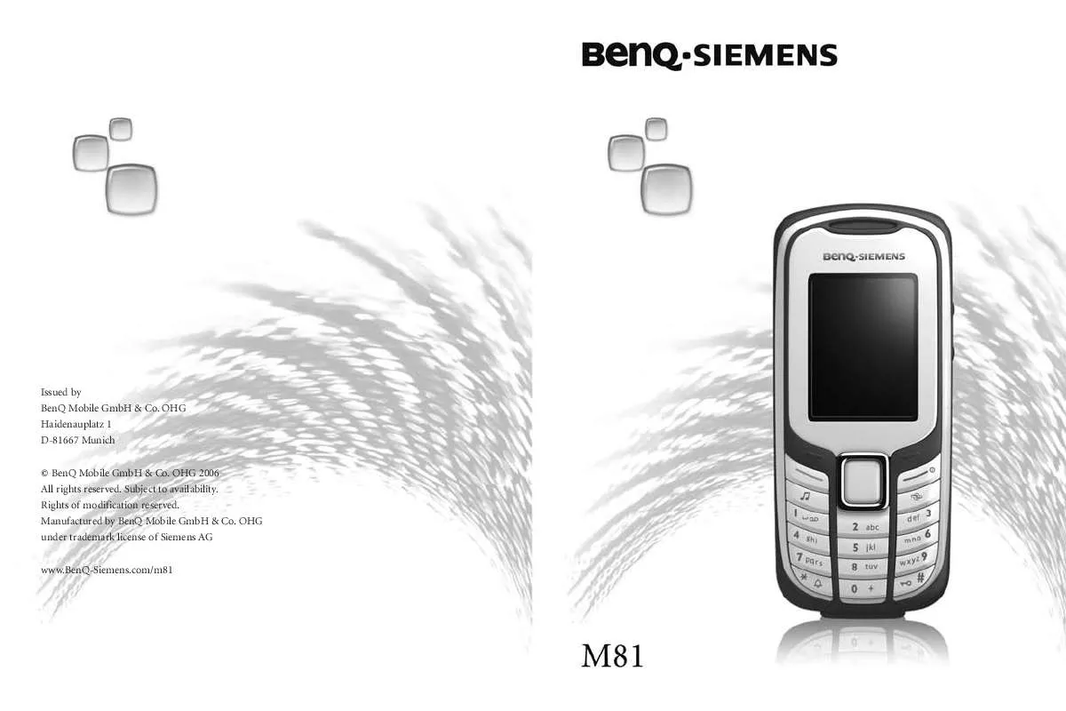 Mode d'emploi BENQ-SIEMENS M81