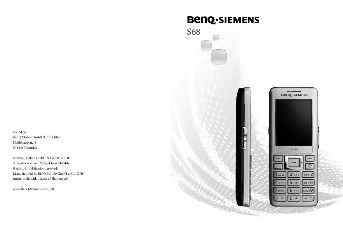 Mode d'emploi BENQ-SIEMENS S68