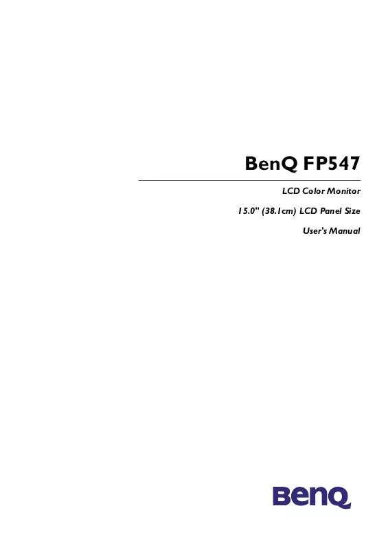 Mode d'emploi BENQ FP547