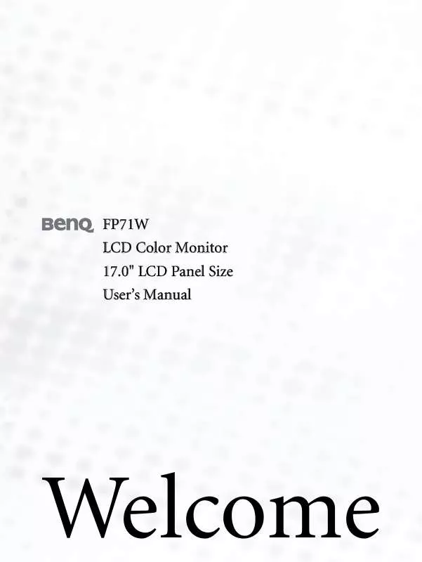 Mode d'emploi BENQ FP71W