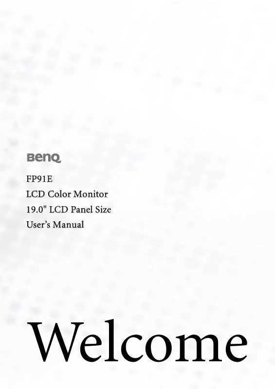 Mode d'emploi BENQ FP91E