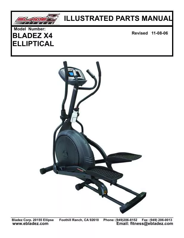 Mode d'emploi BH FITNESS BLADEZ X4