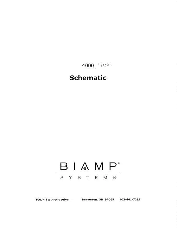 Mode d'emploi BIAMP DJ 4000 AND 4001