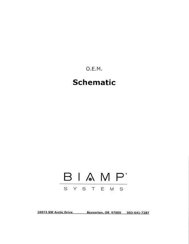 Mode d'emploi BIAMP O.E.M.