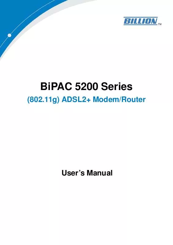 Mode d'emploi BILLION BIPAC 5200