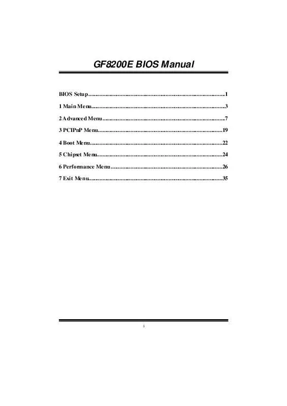 Mode d'emploi BIOSTAR GF8200E